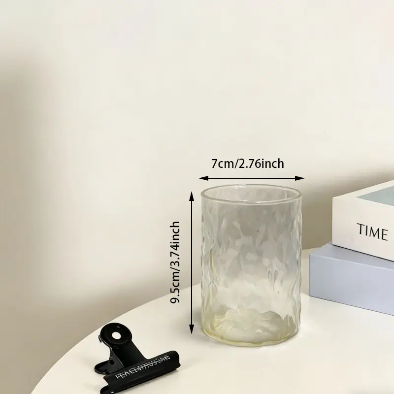 Hand Hammered Bark Texture Glass Tumblers
